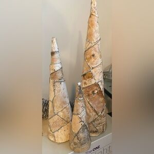 Birch Christmas Trees - set of 3 Decorative